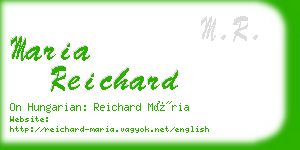 maria reichard business card